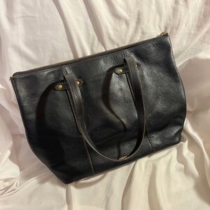 Fossil Leather Tote Bag